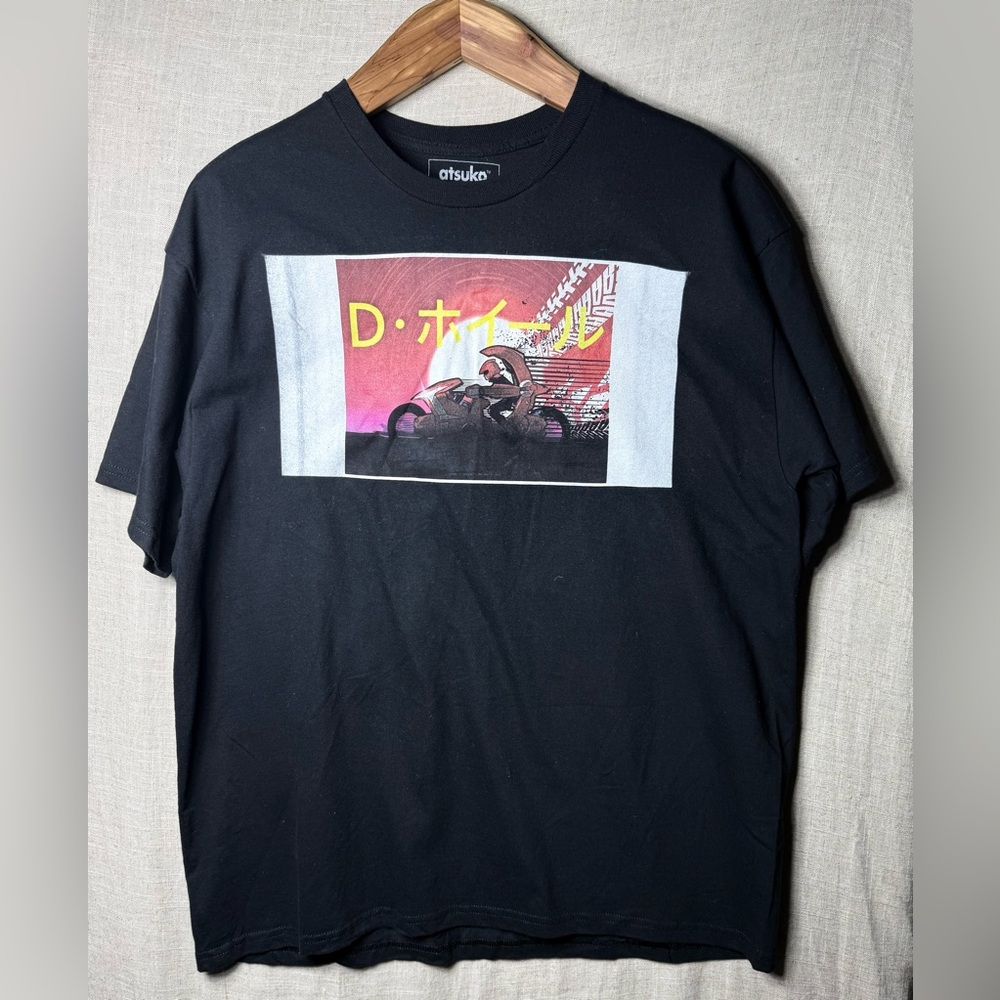 Atsuko Yu-Gi-Oh! "D-Runner" Anime Graphic T-Shirt Black Size XL